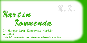 martin kommenda business card